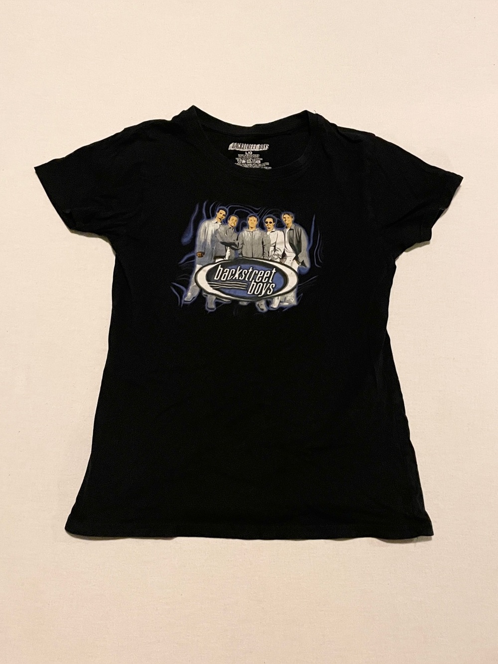 Backstreet Boys Graphic Baby Tee L Large Black BSB Boy Band Tour Y2K